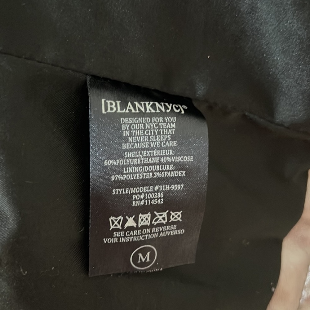 Blanc NYC Faux leather pewter Moto jacket - Picture 6 of 6